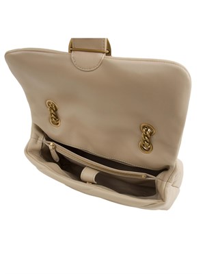 Borsa Pinko Classic Love Bag Puff Maxi Quilt beige in DONNA