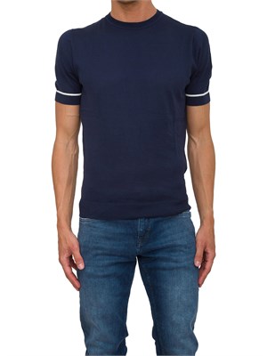 Maglia Antony Morato blu in cotone e badge logato in UOMO