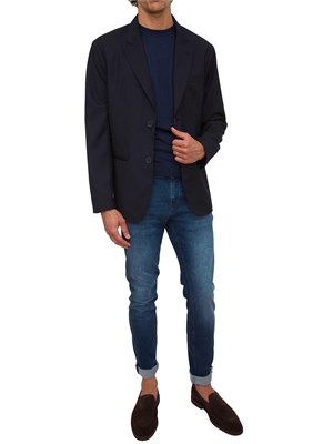 Maglia Antony Morato blu in cotone e badge logato in UOMO