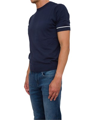 Maglia Antony Morato blu in cotone e badge logato in UOMO