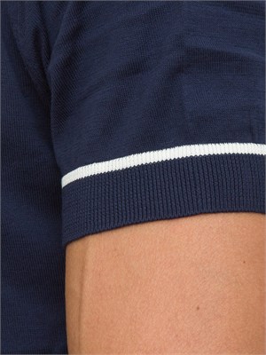 Maglia Antony Morato blu in cotone e badge logato in UOMO