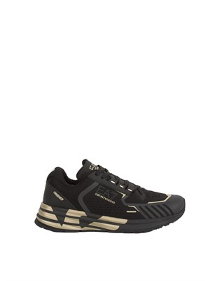 EA7 EMPORIO ARMANI Sneakers uomo nere e oro Emporio Armani in UOMO