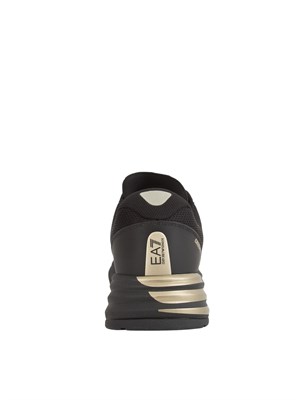 EA7 EMPORIO ARMANI Sneakers uomo nere e oro Emporio Armani in UOMO