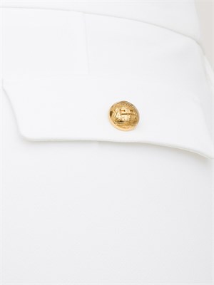 Tailleur monopetto in crêpe bianco Elisabetta Franchi in DONNA