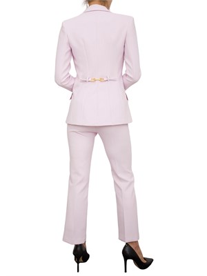 Tailleur monopetto in crêpe lilla Elisabetta Franchi in DONNA