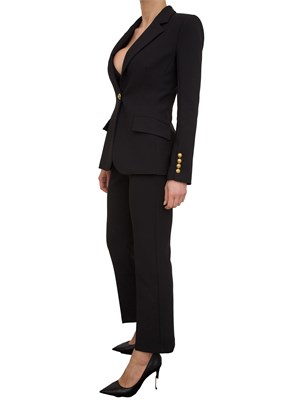 Tailleur monopetto in crêpe nero Elisabetta Franchi in DONNA