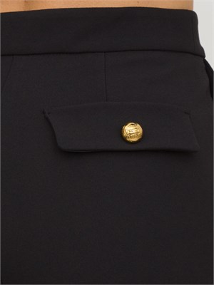 Tailleur monopetto in crêpe nero Elisabetta Franchi in DONNA