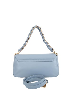 Borsa Marella in similpelle celeste con manico intrecciato in DONNA