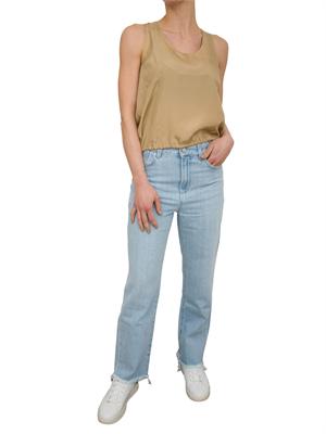Top in seta habotai Marella beige in DONNA