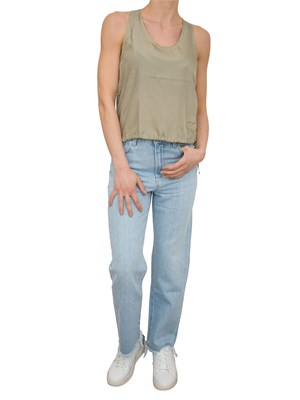 Top in seta habotai Marella verde in DONNA