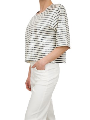 T-shirt boxy con paillette Marella a righe in DONNA