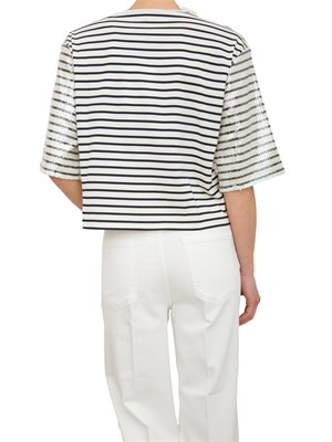 T-shirt boxy con paillette Marella a righe in DONNA