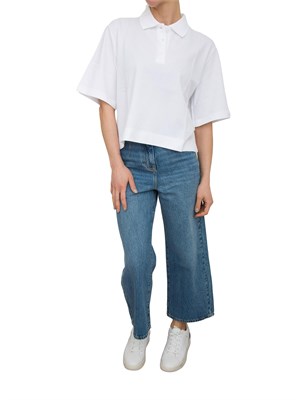 Polo over Marella in piqué di cotone in DONNA