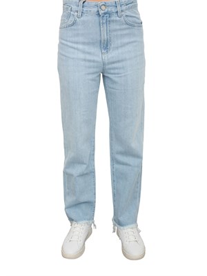 Jeans mum Marella in cross denim azzurro in DONNA