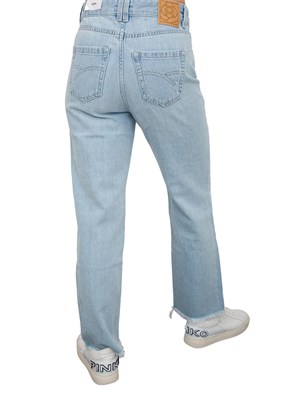 Jeans mum Marella in cross denim azzurro in DONNA