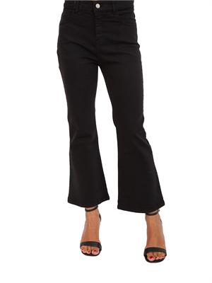 Jeans 5 tasche Marella modello flare in cotone nero in DONNA
