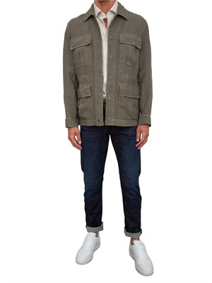 Camicia uomo Emporio Armani in misto cotone con fantasia all over in UOMO