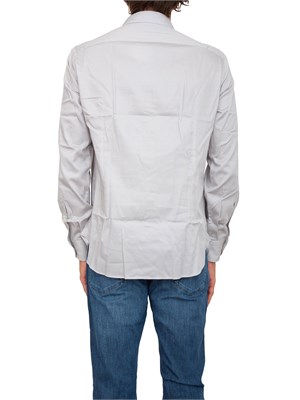 Camicia uomo grigia Emporio Armani con pattern zig zag stampato all over in UOMO