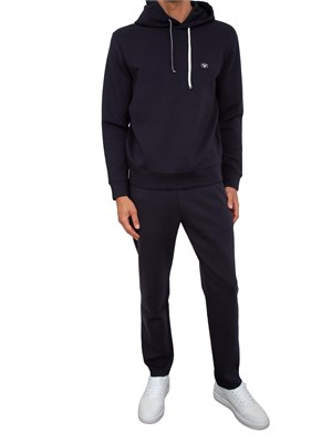 EMPORIO ARMANI Pantaloni jogger in double jersey con patch logo aquila in UOMO