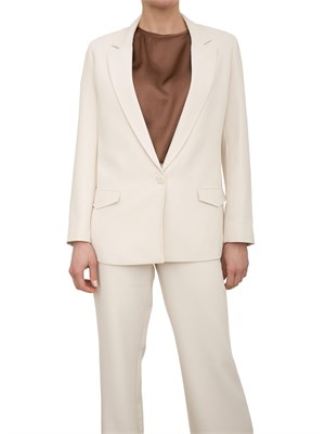 Giacca monopetto Nenette in tricottina bianco panna in DONNA