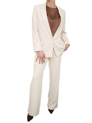Giacca monopetto Nenette in tricottina bianco panna in DONNA