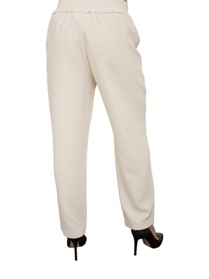 Panaloni chino Nenette bianco panna con coulisse in vita in DONNA