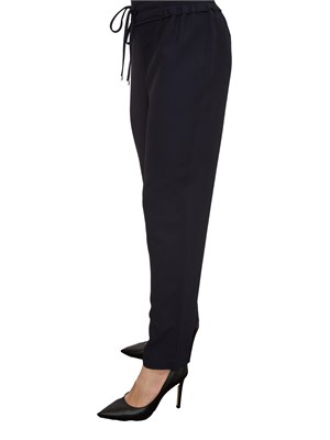 Pantaloni chino Nenette blu con coulisse in vita in DONNA