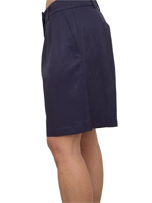 Shorts Nenette in misto lino blu in DONNA