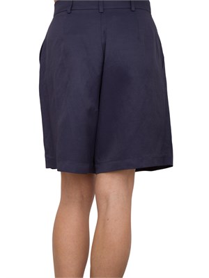 Shorts Nenette in misto lino blu in DONNA