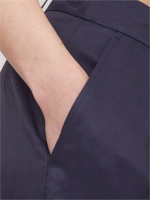 Shorts Nenette in misto lino blu in DONNA
