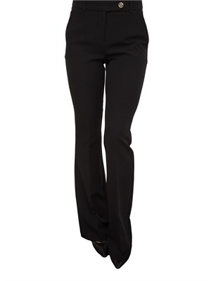 Pantaloni palazzo Fracomina vita alta nero in DONNA