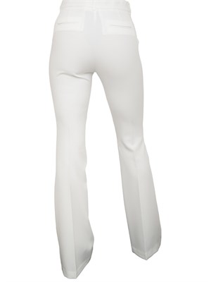 Pantaloni palazzo Fracomina vita alta bianco in DONNA