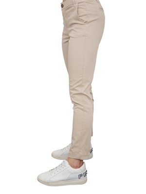 Pantalone chino in cotone Fracomina beige in DONNA