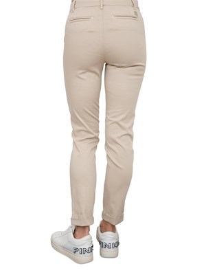 Pantalone chino in cotone Fracomina beige in DONNA