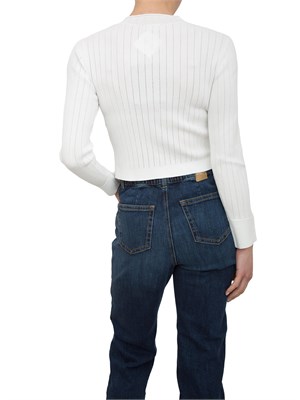 Cardigan Nenette traforato bianco panna in DONNA