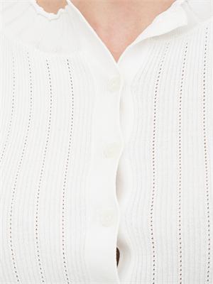 Cardigan Nenette traforato bianco panna in DONNA