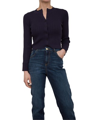 Cardigan Nenette traforato blu in DONNA