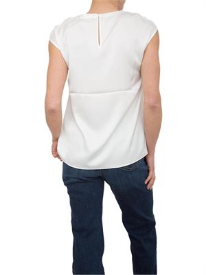 Blusa Nenette raso bianco panna maniche scese in DONNA