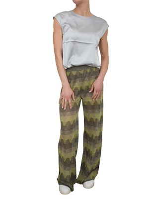 Blusa Nenette raso grigio chiaro maniche scese in DONNA
