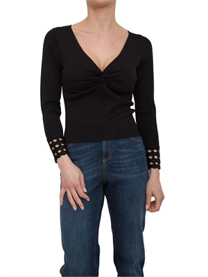 Maglia Nenette nero polsi intagliati in DONNA