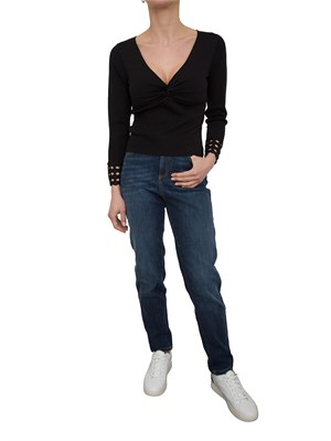 Maglia Nenette nero polsi intagliati in DONNA