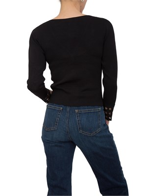 Maglia Nenette nero polsi intagliati in DONNA