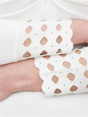 Maglia Nenette bianco panna polsi intagliati in DONNA