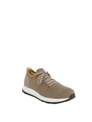 Sneaker Doucal's in tessuto tecnico e pelle sabbia in UOMO