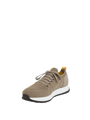 Sneaker Doucal's in tessuto tecnico e pelle sabbia in UOMO
