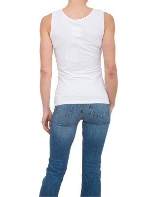 Top con strass Fracomina bianco in DONNA