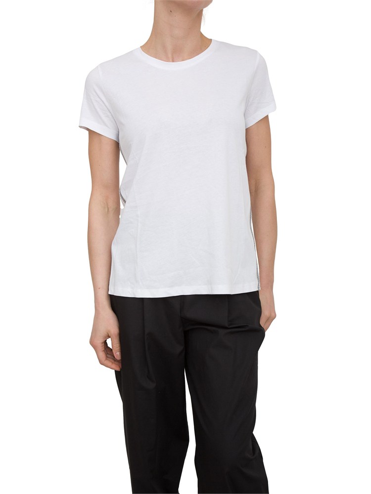 T-shirt con bande sui lati Fracomina bianco