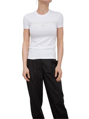 FRACOMINA T-shirt regular in jersey di cotone bianco in DONNA