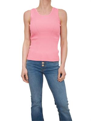 Canotta aderente Fracomina in maglia a costine rosa in DONNA