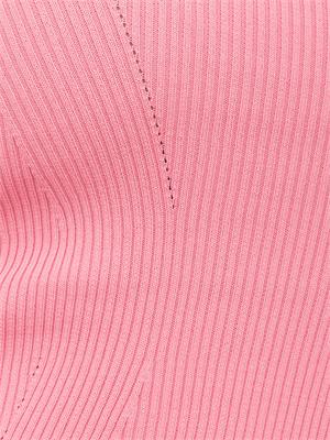 Canotta aderente Fracomina in maglia a costine rosa in DONNA